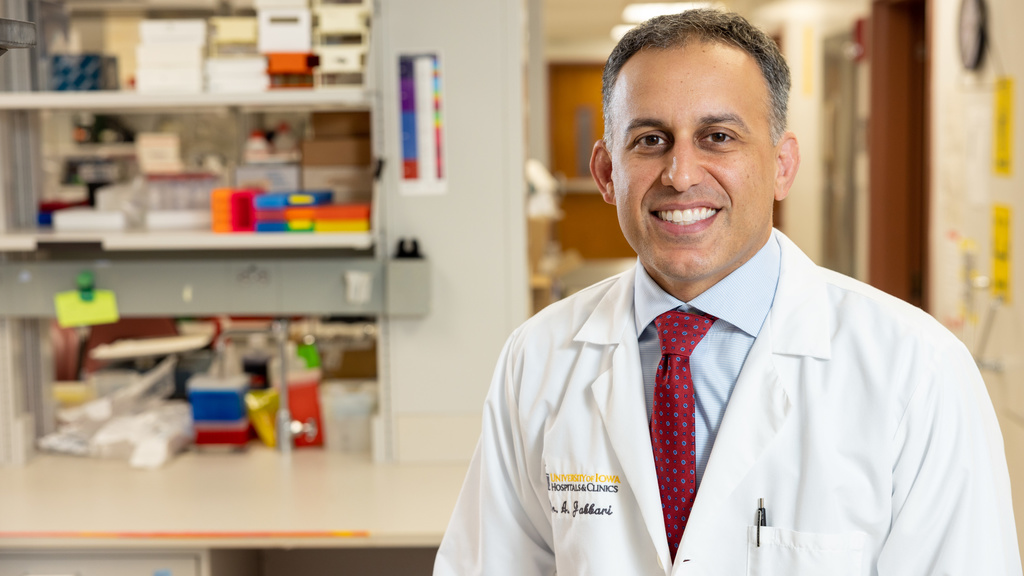 Ali Jabbari, Associate Professor of Dermatology, in his lab on Tuesday, June 13, 2023.